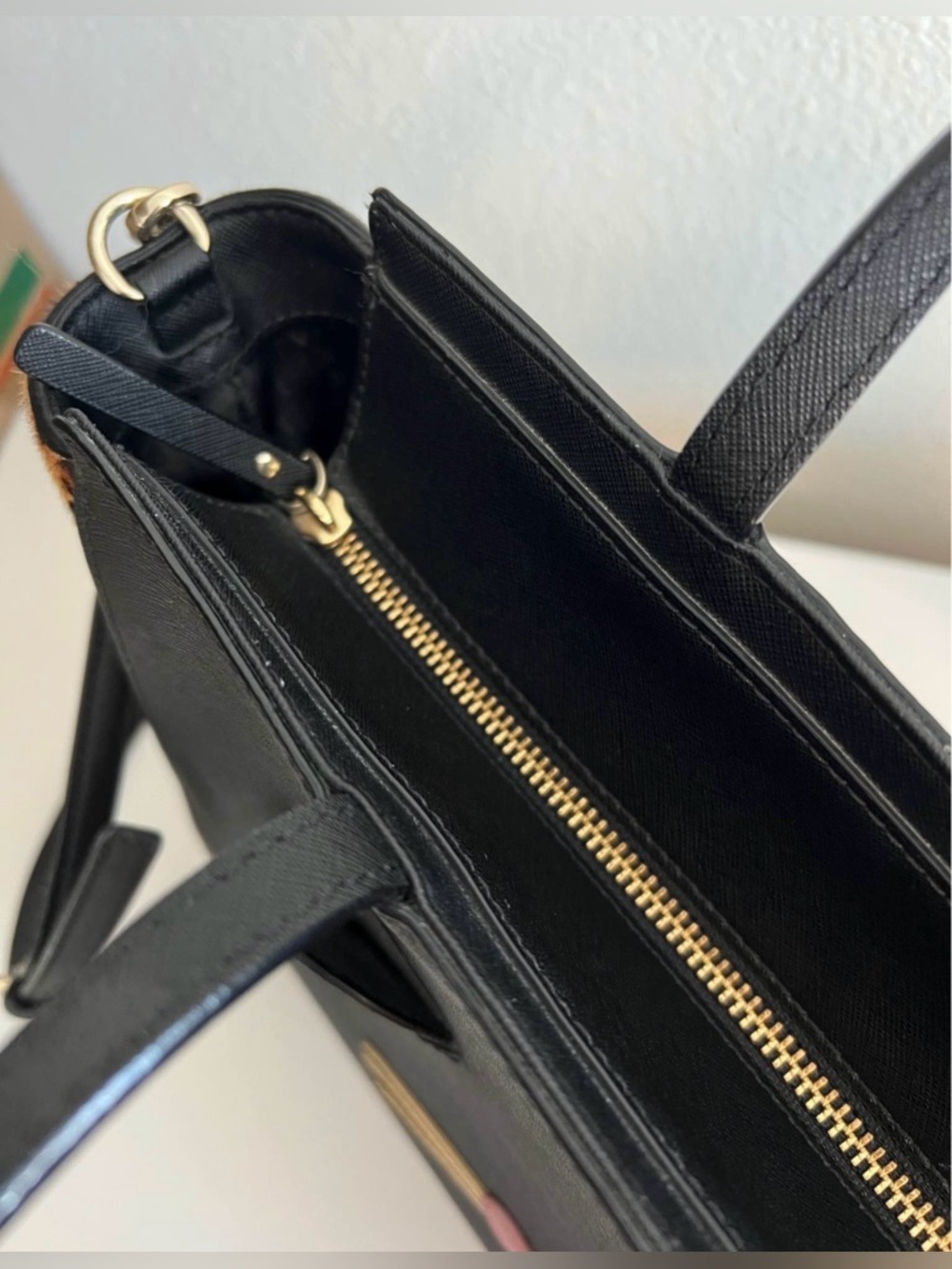 Kate Spade Leopard Hayden Run Wild Black Purse - Picture 4 of 6